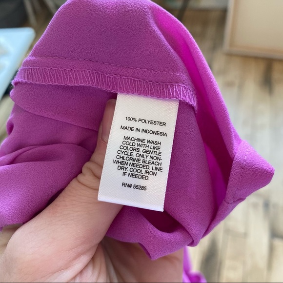 Express Purple Split Back Tank Chiffon - Picture 6 of 7